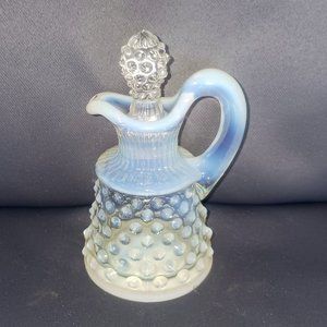 Antique Fenton Hobnail Opalescent Cruet/Perfume Decanter